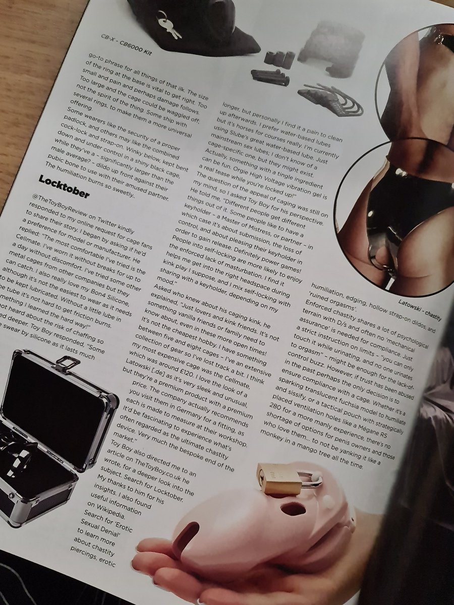 I recently spoke with Paul at ETO Magazine about Chastity and my experiences with locking up 😁
<a href="/ETOMagazine/">ETO Online</a> <a href="/SimplyPaul/">Paul Smith</a> 

#chastity #sexblog #sex #chastitycage #fetish #bdsm #cbt #sexguide #chastityblog #chastityguide #cellmate #bon4 #lube