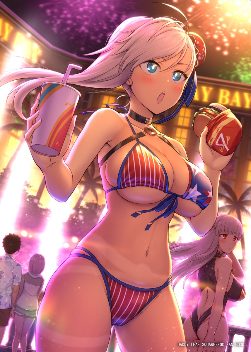 宮本武蔵(Fate) ,宮本武蔵(水着) ,miyamoto_musashi_(swimsuit_berserker)_(second_ascension)_(fate) 「昔描いた水着武蔵ちゃん再掲 」|オヤジ草＠異世界パークラ1巻発売中のイラスト