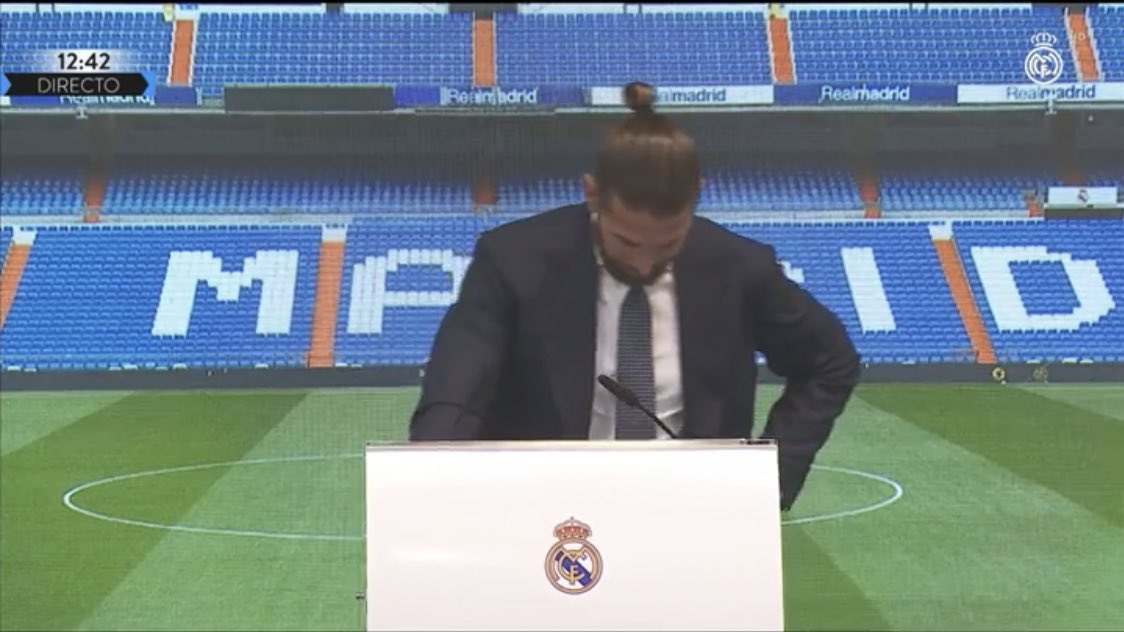 ActuFoot_'s tweet photo. Ramos : "Je reviendrai ici un jour. Je veux adresser un énorme merci au Real Madrid. Je vous porterai toujours dans mon cœur." https://t.co/MoYHI5cM0H