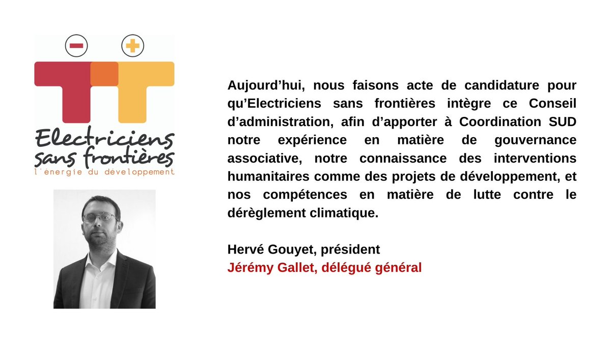la_chd's tweet photo. 📯 Félicitations à @ESF_ONG - membre de la CHD -pour cette élection au CA de @coordinationsud https://t.co/9bX8lIMe9o