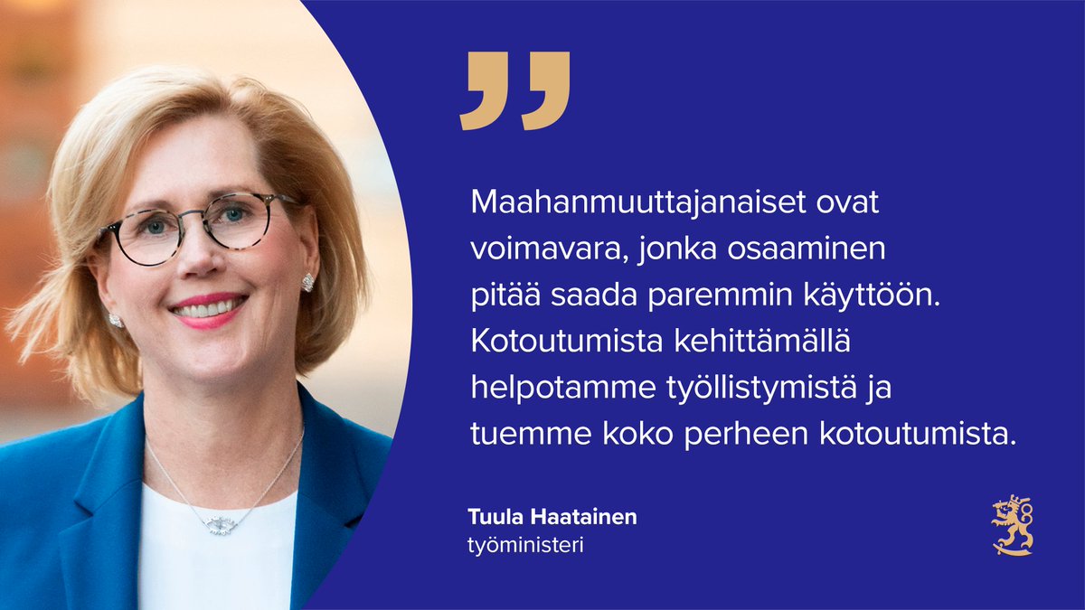 Valtioneuvoston selonteko kotoutumisesta esittää laajan ohjelman, jolla kotoutumista voidaan tukea entistä vaikuttavammin. 

tem.fi/-/kotoutumisen…

#kotouttaminen <a href="/TuulaHaatainen/">Tuula Haatainen</a>