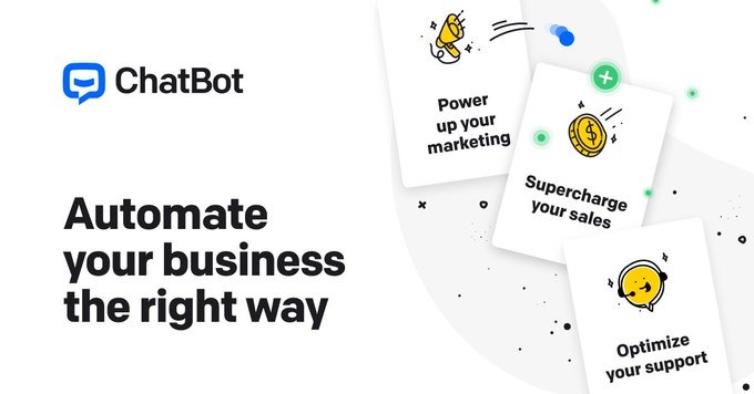 vandeweybalao's tweet photo. See who's on your site and start a chat with potential customers using LiveChat: #sales #cust_exp #cust_serv #ecommerce π https://t.co/0jsBi6UNuq
Create customer service bots without coding using ChatBot: #chatbots #custserv #CX π https://t.co/1cCks0Ol8b https://t.co/LPVFslTMTj