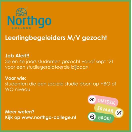 Word jij blij van werken op een school? Dan hebben wij de perfecte studiegerelateerde bijbaan voor jou! 
northgo-college.nl 
#werkenbij #jobalert #vacature #leerlingbegeleider #studentenbaan
