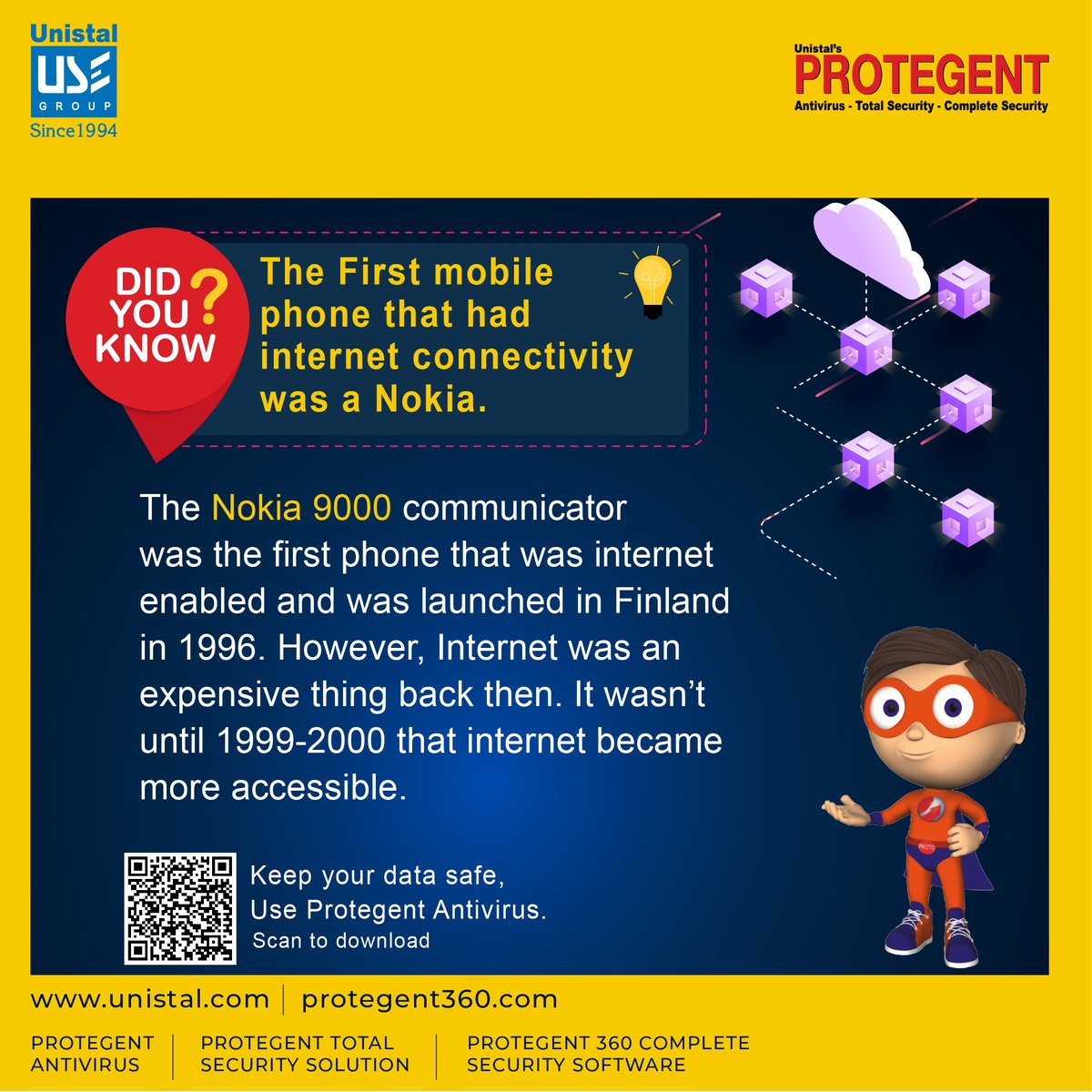 UnistalGlobal's tweet photo. #DidYouKnow; It was Nokia....?

#FunFacts; #Protegent is world's only #Antivirus with #datarecovery #software.

Protegent Antivirus - https://t.co/gbURwZRg9l

#CyberSecurity #Unistal #UnistalSystems #crashproof #portlocker #totalsecurity #locatelaptop #sysboost #activityreporter https://t.co/EB9KwWERTG