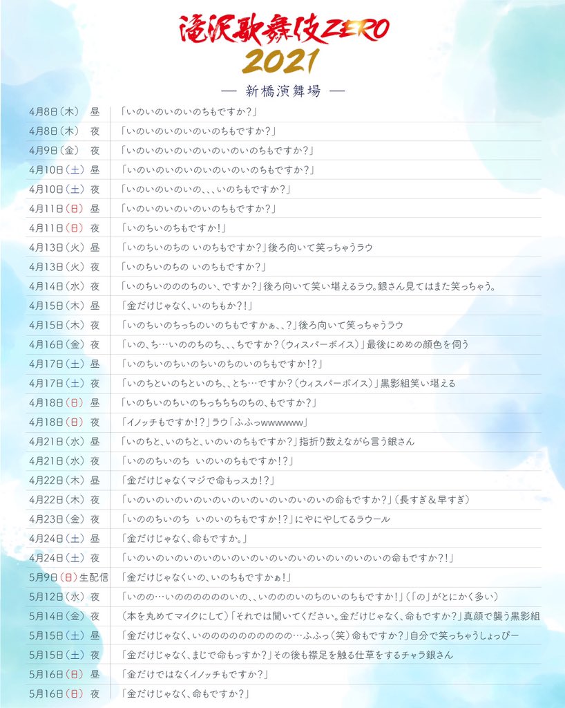 タグ 滝沢歌舞伎zero21 の注目ツイート メガとんトラック
