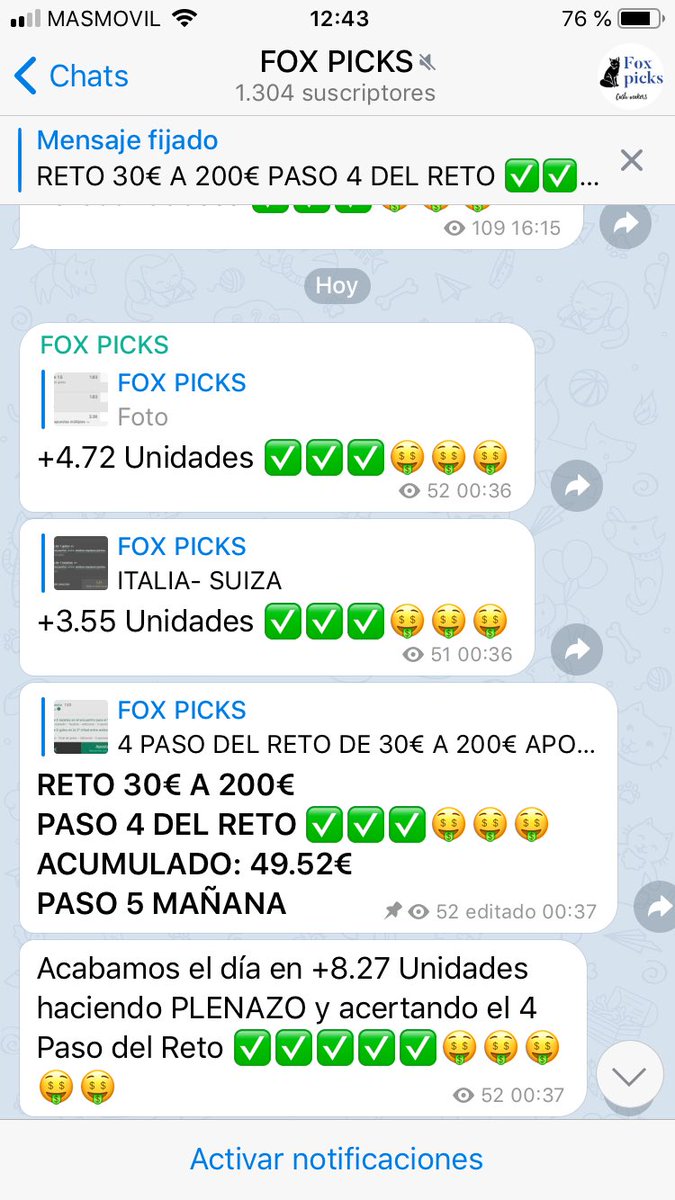 Foxpick3's tweet image. Ayer sumamos +8,27 unidades 💰 si no te quieres perder ninguna apuesta de la Eurocopa entra en nuestro canal gratuito de Telegram #tipster #apuestasdeportivas