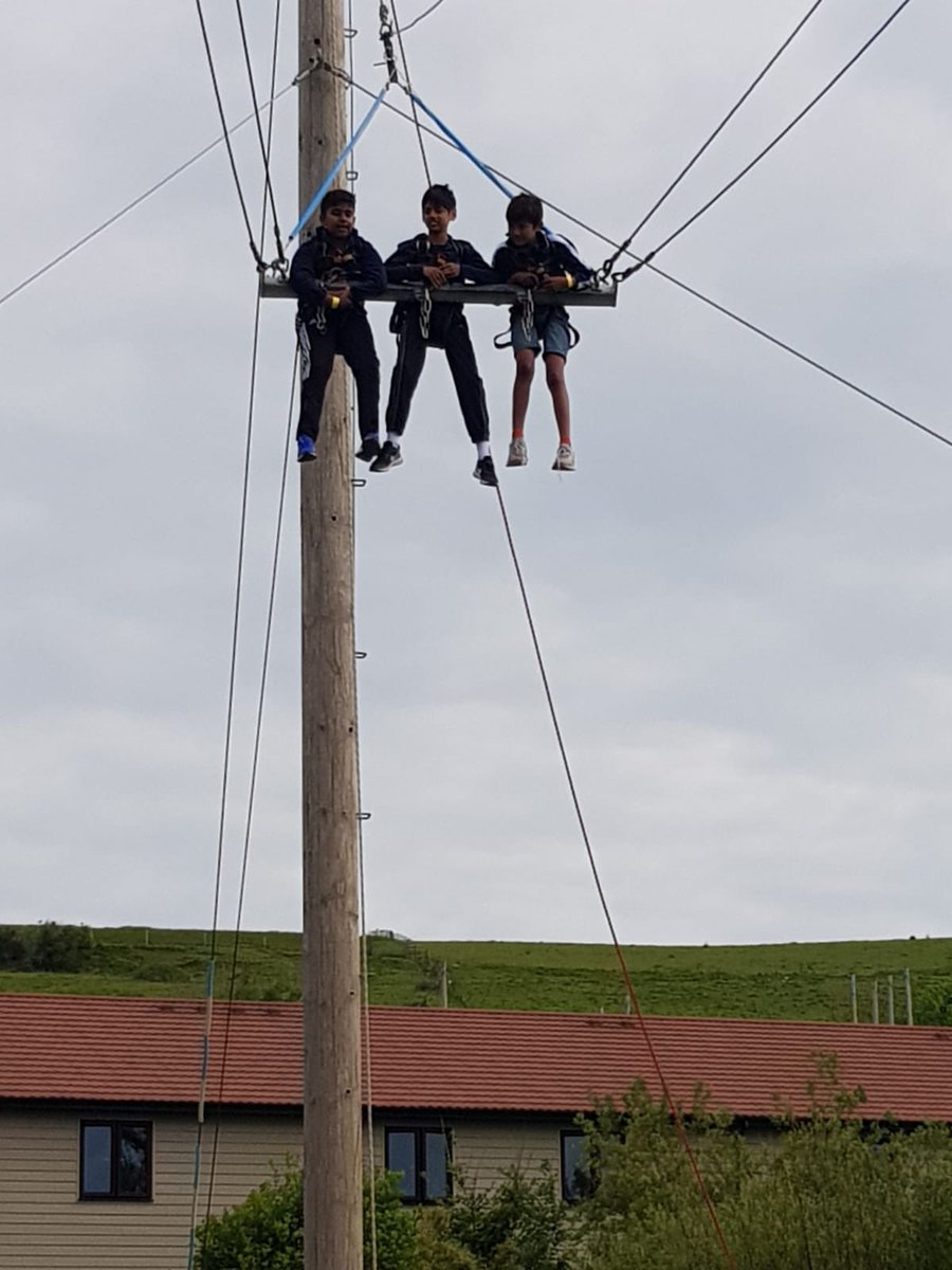 Year 5 enjoying their first morning activities at PGL