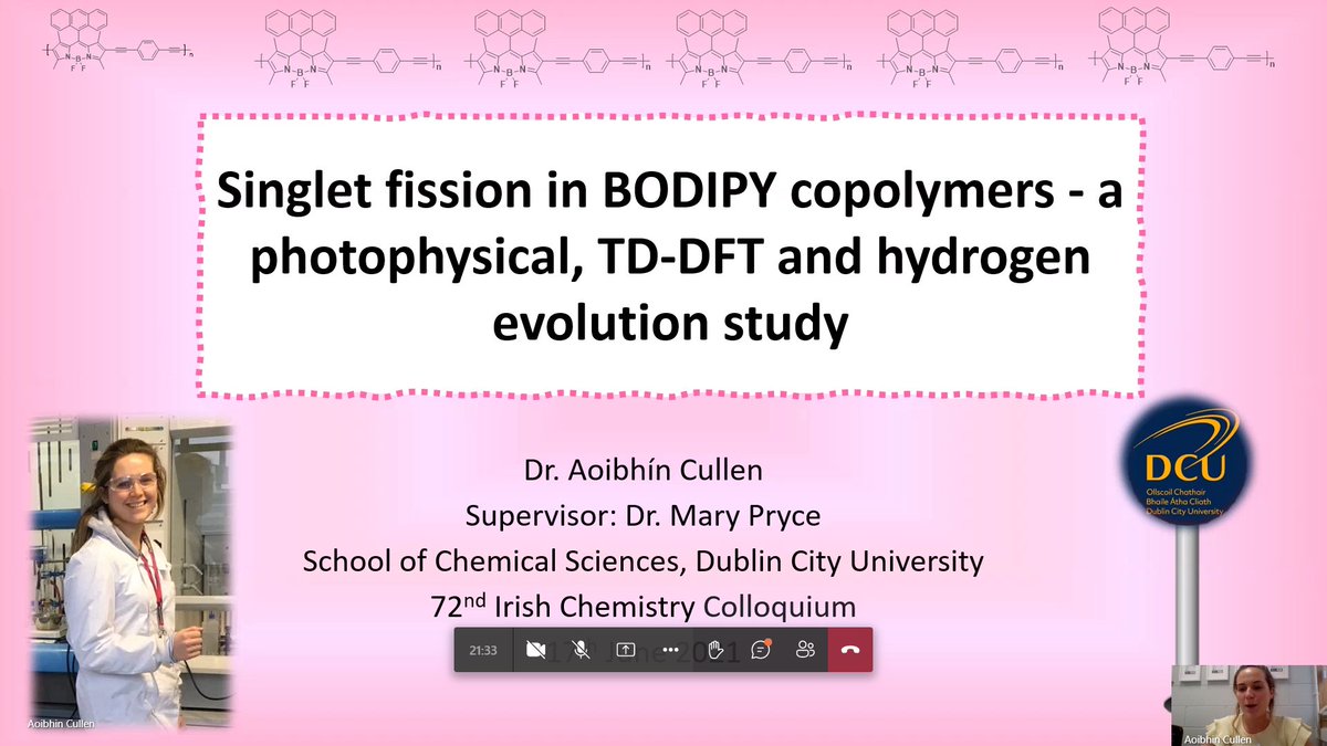 PryceGroup (@prycegroup) on Twitter photo Congrats to @CullenAoibhin on her excellent talk where she discussed BODIPY polymers for hydrogen generation at the Chemistry Colloquium today in <a href="/UL/">University Of Limerick</a>!
<a href="/DCUChemistry/">DCU School of Chemical Sciences</a> <a href="/DCUFSH/">DCU Science and Health</a> <a href="/aheise2/">Heise Group</a> <a href="/IrishResearch/">We are now Research Ireland</a> <a href="/CLF_STFC/">Central Laser Facility</a> <a href="/GasNetIrl/">Gas Networks Ireland</a> <a href="/MaREIcentre/">MaREI</a> Congrats to @CullenAoibhin on her excellent talk where she discussed BODIPY polymers for hydrogen generation at the Chemistry Colloquium today in <a href="/UL/">University Of Limerick</a>!
<a href="/DCUChemistry/">DCU School of Chemical Sciences</a> <a href="/DCUFSH/">DCU Science and Health</a> <a href="/aheise2/">Heise Group</a> <a href="/IrishResearch/">We are now Research Ireland</a> <a href="/CLF_STFC/">Central Laser Facility</a> <a href="/GasNetIrl/">Gas Networks Ireland</a> <a href="/MaREIcentre/">MaREI</a>