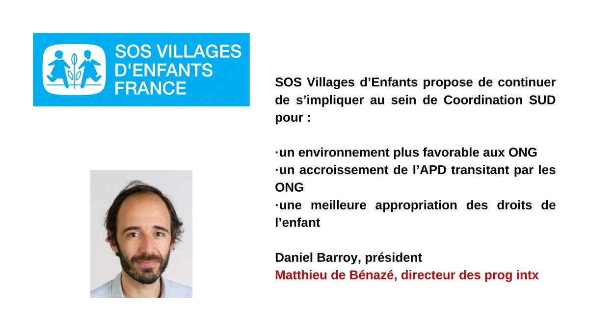 📯 Félicitations à @SOSVE_FRANCE [@MdeBenaze] - membre de la CHD -pour cette réélection au CA de @coordinationsud. #CoHumDev