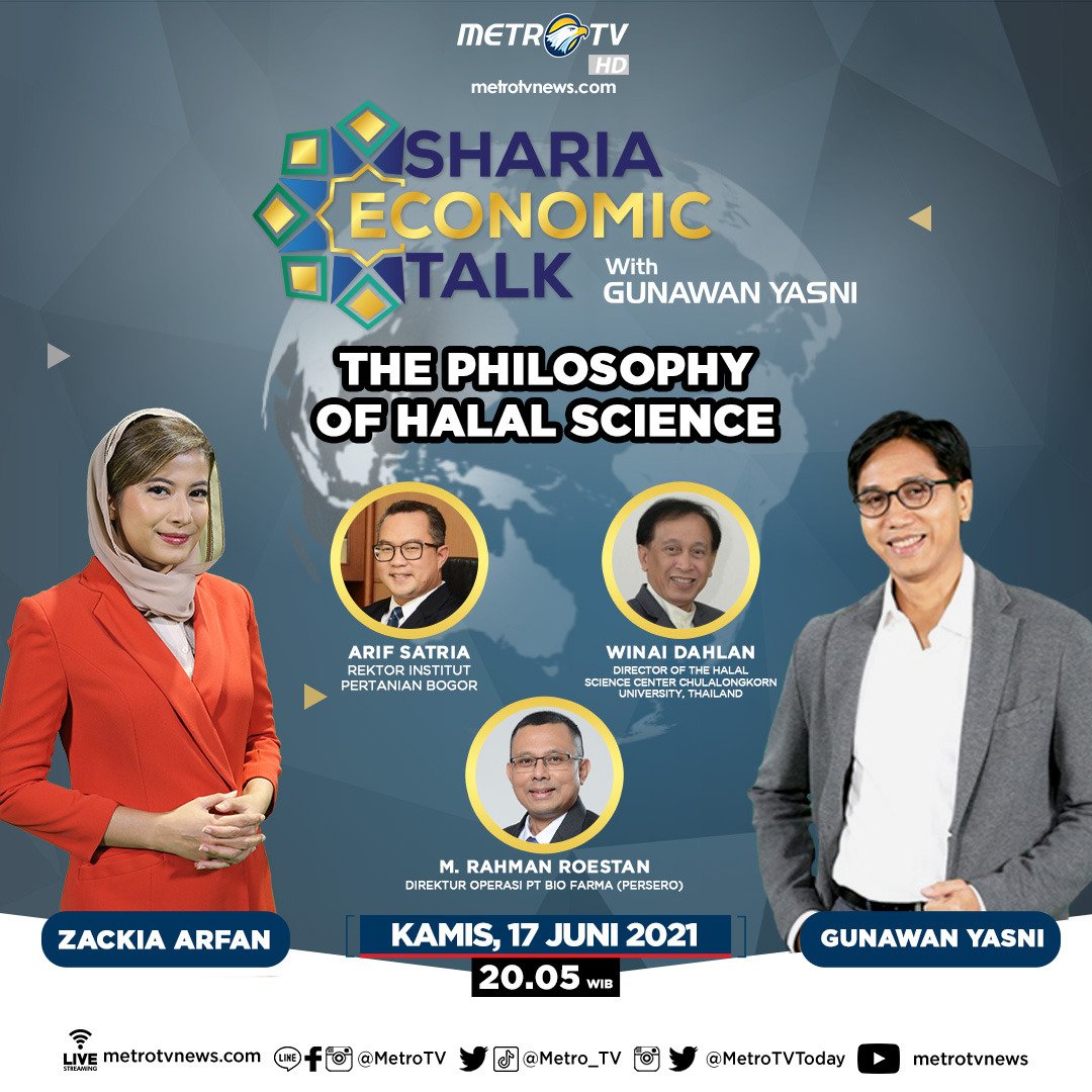 Jika berkenan bisa Saksikan Rektor IPB di Metro TV malam ini kamis 17 Juni 2021 pukul 20.05 acara Sharia Economic Talk.
