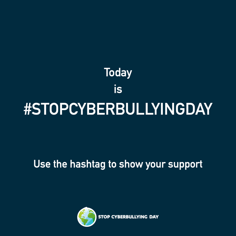 CybersmileHQ's tweet photo. Use the #STOPCYBERBULLYINGDAY hashtag with your social media posts today to demonstrate your commitment to a kinder, more inclusive internet.
