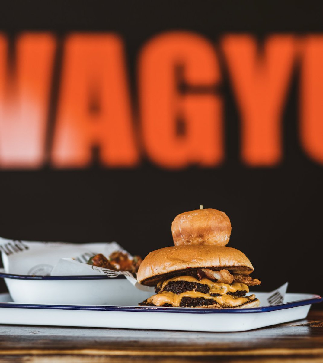 SolitaYork's tweet photo. Sweet treats on a 100% British #WagyuBurger? Trust us😉

From doughnuts to peanut butter, you’ll find tonnes of fun ingredients on our burgers which make them amazing🍔

What do you want us to use on our next creation? Reply below⬇️

#Solita #York https://t.co/jU8qgVXwsS