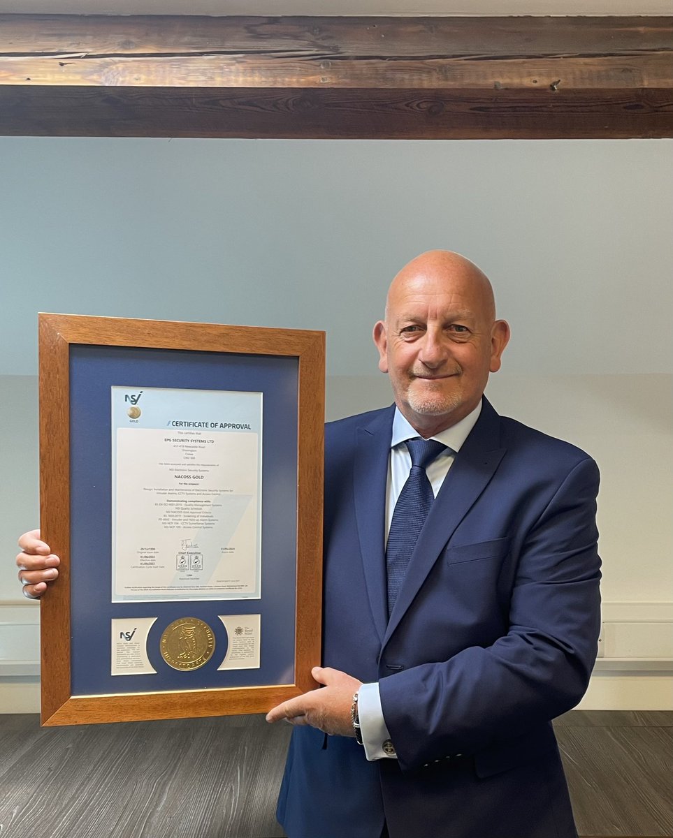 We have today received our NSI gold certificate and I have to say I’m so proud of all the team for all their hard work. Thank you