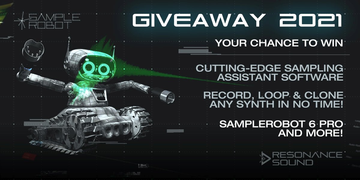 ResonanceSound1's tweet image. Resonance Sound GIVEAWAY 2021 started! 📢😃
Win 3x SAMPLEROBOT Licences and 3x 100€ vouchers to select from the Resonance Sound Products - worth in total over 800,-€!
resonance-sound.com/giveaway-2021-…
#samplerobot #giveaway #samplepacks #synthpatches #technoproducer #musicproduction