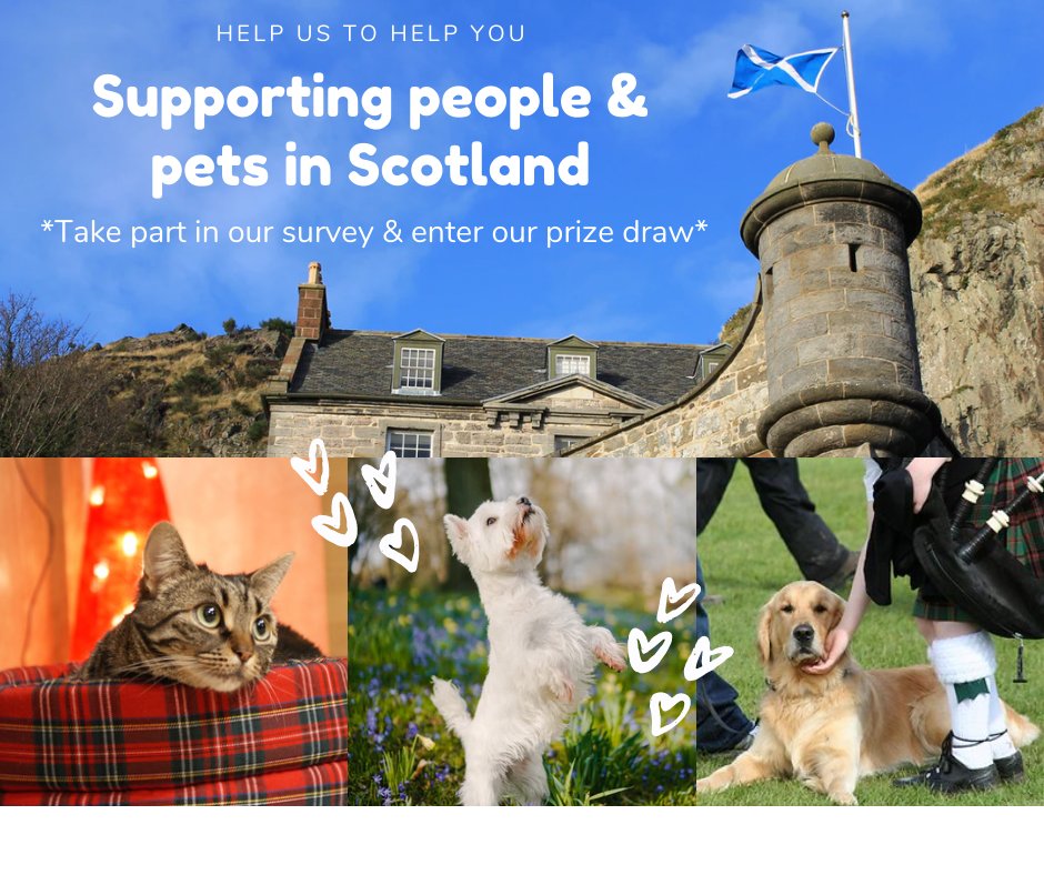 CAAR - Children, Adolescents & Animals Research (@childanimals) on Twitter photo Our survey on challenges facing pet owners closes next Tuesday 22nd. If you haven't had chance to take part, and live in Scotland, please help us understand the issues bit.ly/People-and-Pets 🏴and be in with the chance of winning a £50 Amazon voucher.
<a href="/ScottishSPCA/">Scottish SPCA 🐾</a> <a href="/BlueCrossPA/">BlueXPublicAffairs</a> Our survey on challenges facing pet owners closes next Tuesday 22nd. If you haven't had chance to take part, and live in Scotland, please help us understand the issues bit.ly/People-and-Pets 🏴and be in with the chance of winning a £50 Amazon voucher.
<a href="/ScottishSPCA/">Scottish SPCA 🐾</a> <a href="/BlueCrossPA/">BlueXPublicAffairs</a>