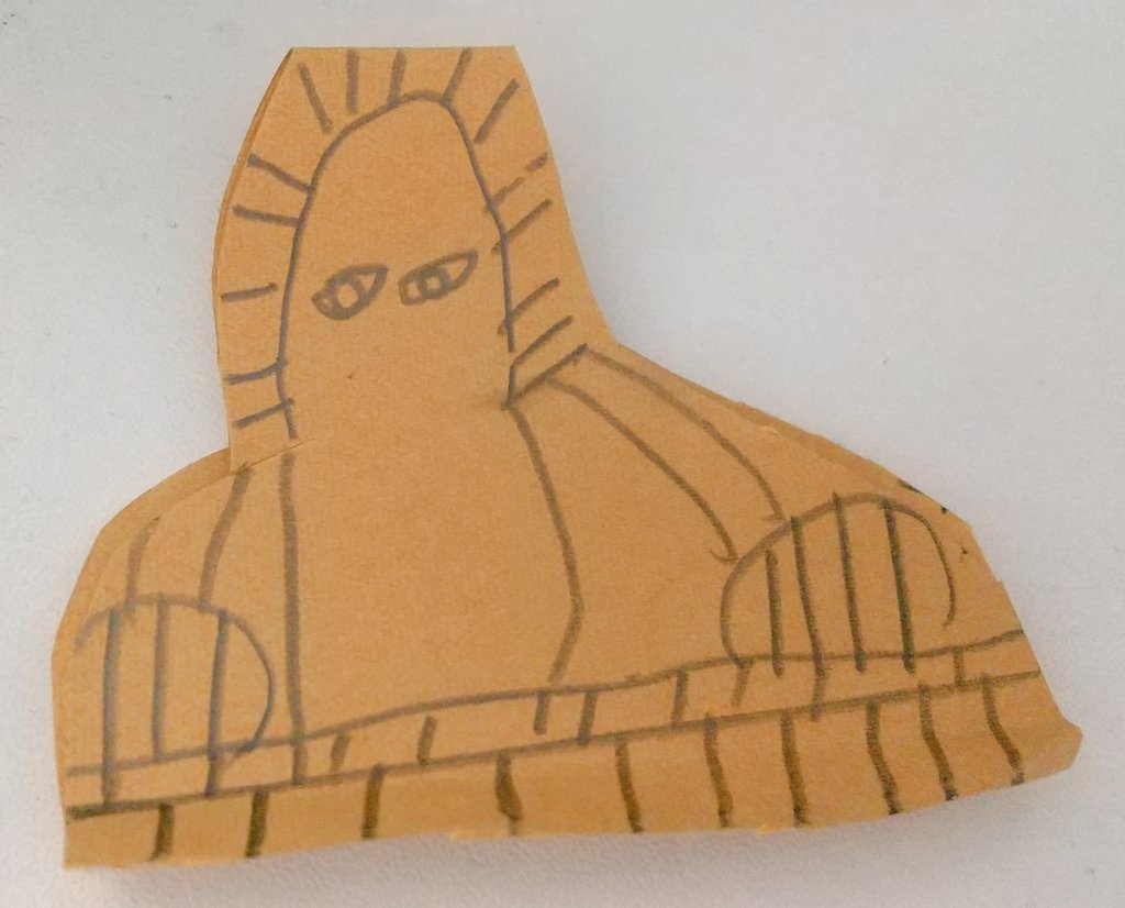 「オマケに今日は息子の描いた絵(スフィンクス)をあげておきます。 」|福島鉄平のイラスト