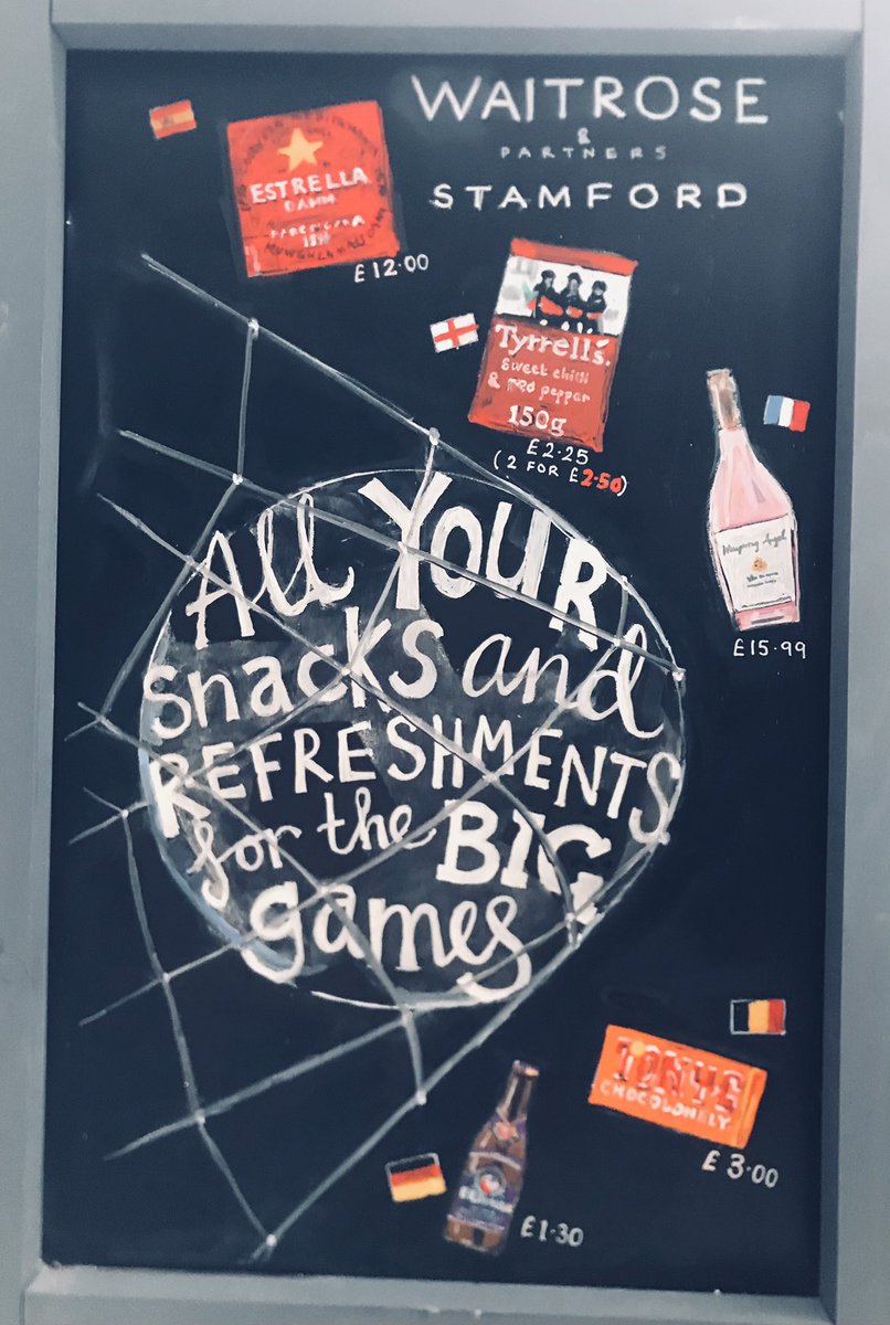EmilyAmazery's tweet photo. Chalkboard art #waitroseandpartners #waitrose #Stamford @waitrose #EURO2020 #illustration #chalkillustration https://t.co/ElALJMSI0d