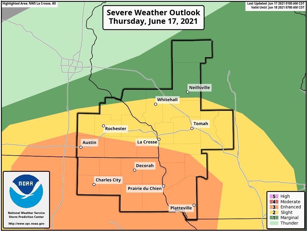 NWS La Crosse on Twitter "Today a large part of our area is under a