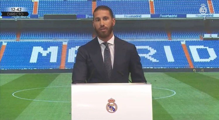 SeputarMadrid's tweet photo. Sergio Ramos: “Ini bukanlah perpisahan, tetapi sampai jumpa kembali. Karena saya akan kembali suatu saat nanti. Real Madrid akan selalu ada di hati saya.” #GraciasCapi 😭🤍 https://t.co/fc12LMaVJj