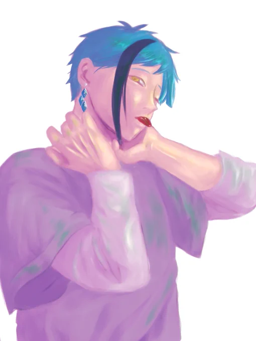 運動着なのにピアス描いちゃった 