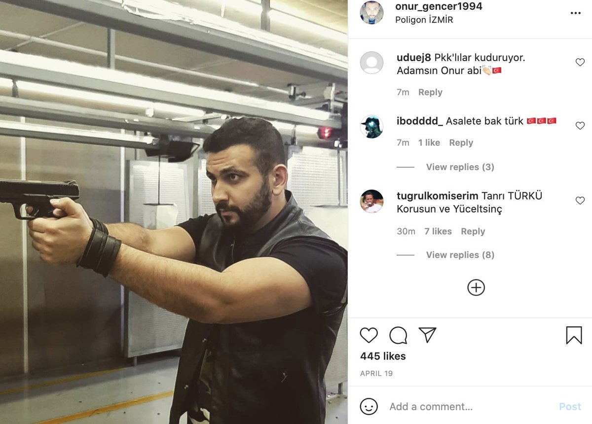 LindseySnell's tweet photo. If anyone needs a reminder of who the fascist Turkish nationalist Grey Wolves are and what they stand for, take a look at how they are lionizing their fellow terrorist who shot and killed a woman cooking and cleaning in an Izmir HDP office. https://t.co/m1Df8u1L6x
