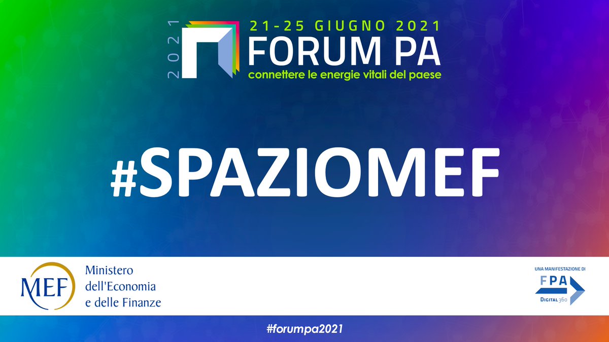 Anche quest’anno al #ForumPA2021 torna #spazioMEF. Dal 21 al 25 giugno, tanti incontri in streaming su progetti, azioni e innovazioni dedicati anche agli interventi del PNRR, superamento del gender gap, transizione digitale, lavoro agile e molto altro. 
▶️ bit.ly/3q2w8oa