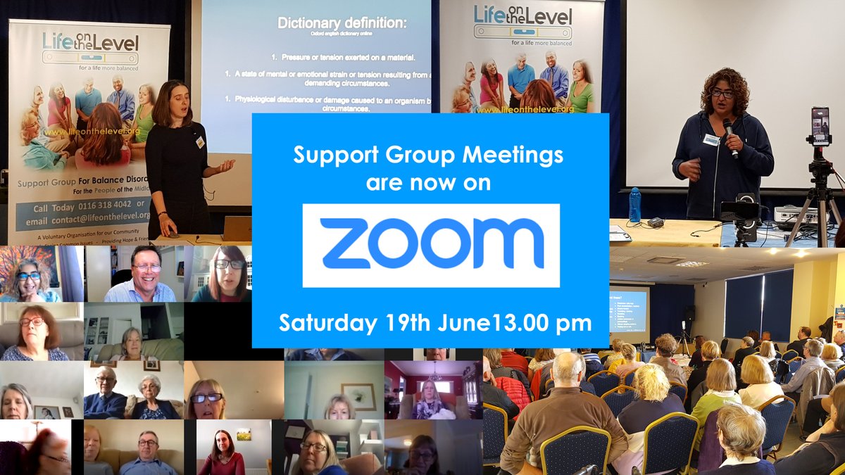 Life On The Level (@lifeonthelevel1) on Twitter photo Zoom Support Group Meeting Sat 19th June 1.00 pm.
Prof Peter Rea will discuss : NHS Balance clinic waiting times and plans to recover post pandemic - <a href="/LPTnhs/">Leicestershire Partnership NHS Trust</a> Plus diagnosis and treatment for you, even if you have no formal diagnosis as yet. See more at lifeonthelevel.org/future-meeting⦠Zoom Support Group Meeting Sat 19th June 1.00 pm.
Prof Peter Rea will discuss : NHS Balance clinic waiting times and plans to recover post pandemic - <a href="/LPTnhs/">Leicestershire Partnership NHS Trust</a> Plus diagnosis and treatment for you, even if you have no formal diagnosis as yet. See more at lifeonthelevel.org/future-meetingā¦