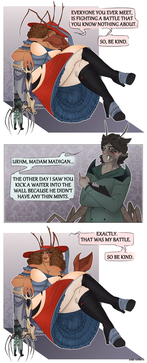 officialTBLTB's tweet photo. (Might as well plonk down some stuff I've done while I'm online here !

Karma Madigan's a wise one. https://t.co/VdNDDGWXV5