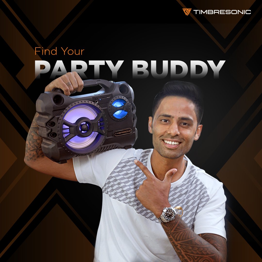 Timbre_Sonic's tweet photo. @surya_14kumar is all set to vibe with us. Are you ready to #CarryYourPartyAround?
.
.
.
#TIMBRESONIC #Mojo #Newlaunch #Live #Music #Audiophiles #Partying #PartyHard #PartyAllNight #Bass #Fun #Experience #Sound #Sounds #SoundSystem #SoundDegin #SoundOn #SoundGoodFeelsGood https://t.co/ReEI3yxKLj