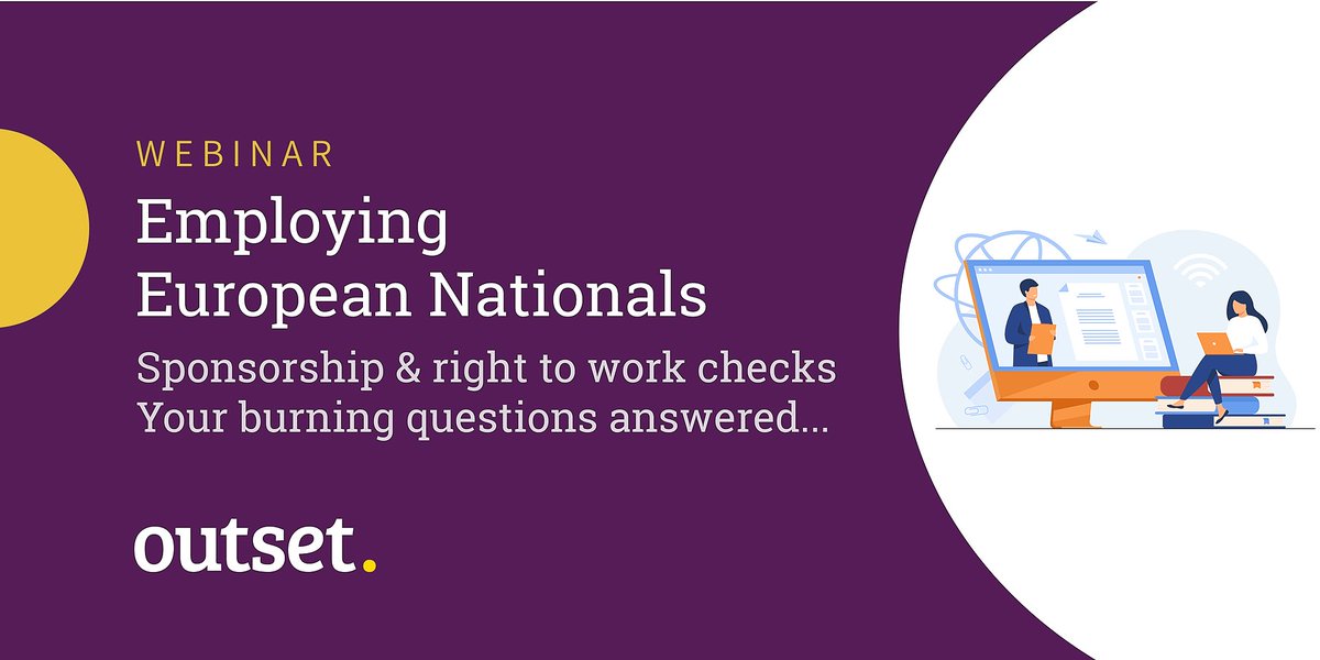 We'd love for you to join us at Chloe's latest interactive #webinar Employing European Nationals. Chloe will cover everything you need to know about #sponsorship and right to work checks, with time to answer your burning questions at the end. bit.ly/3gEKas2