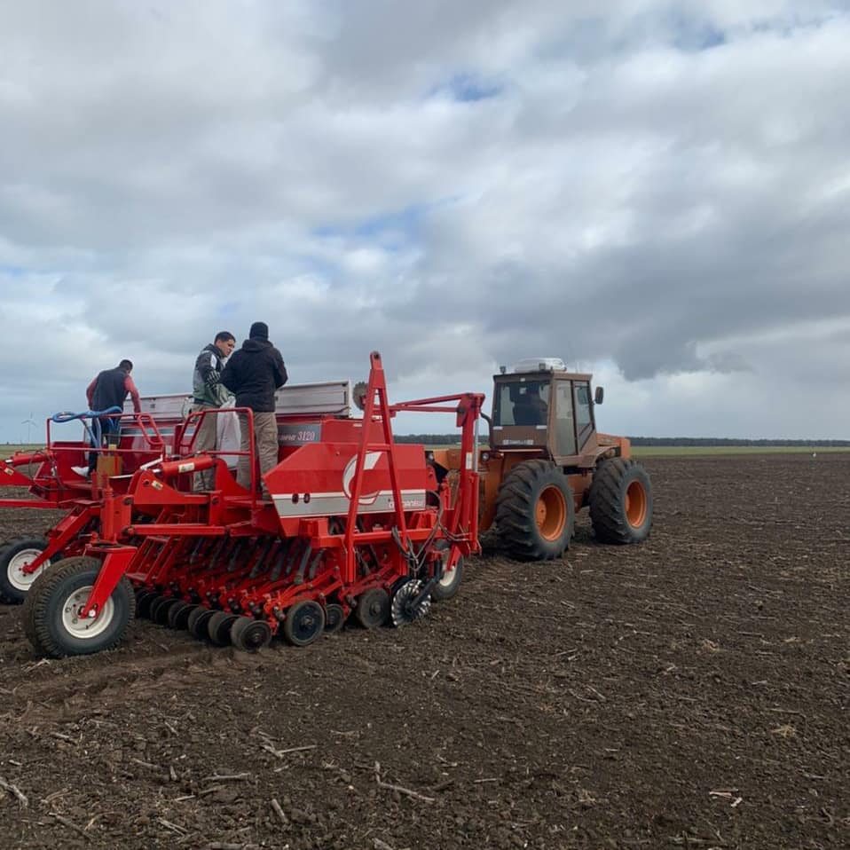 DONMARIOoficial's tweet photo. Siembra de ensayo comparativo de rendimiento de #Trigo 🌾 en Claromeco, Buenos Aires.
🏠 Distribuidor: @AgroLegui
🏡Campo: Leku Eder
👨Productor: Juan Abrego
#NacidosParaRendir #TrigoDM https://t.co/nGAgyfX8U1