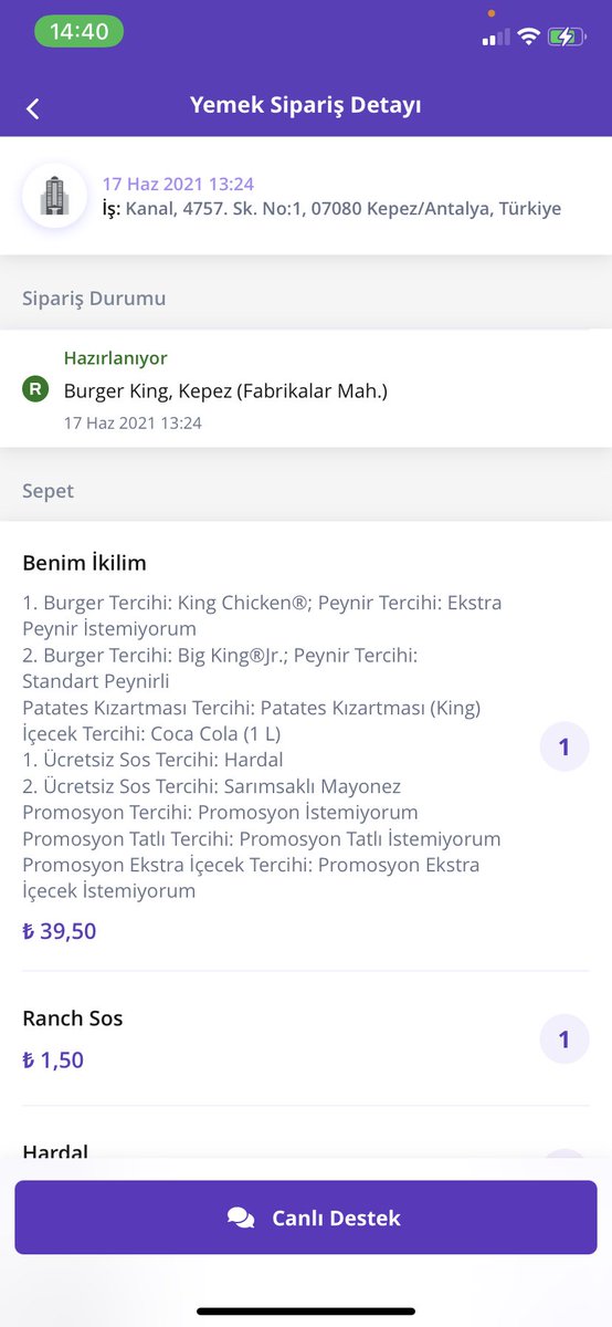 birdeliAta's tweet photo. @getir @GetirYemek  REZİLLİK. 1 saat 16 dakikadır yemek bekliyorum. İptal edildiğini daha yeni öğreniyorum. BECEREMİYORSANIZ YAPMAYIN. @BurgerKingTR https://t.co/bo12Iz4vAm