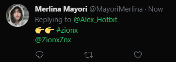 MayoriMerlina's tweet photo. @ZionxZnx @Alex_Hotbit 0x16Ae2be587237ef36bD0fe7728bDc07406f23F48

done all rules https://t.co/vykPQVoun4