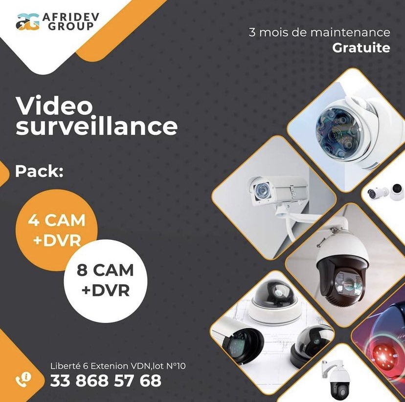 AfridevG's tweet photo. ❌Finis l’insécurité et l’angoisse d’être sous un toit menaçant 🔚Assure la #securite de vos #foyers ainsi que celles de vos #proches avec des packs qui vont vous couper le souffle
Avec nos packs à 4 Cam+Nvr et ceux à 8Cam+#nvr 
 #Contactez-nous 📳
#senegal #entreprise #camera https://t.co/15FGbVW9S8