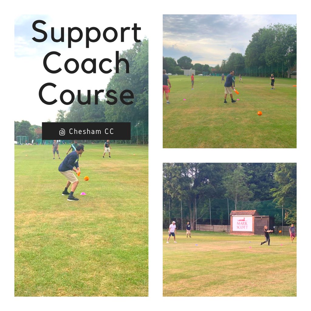 BucksCricket's tweet photo. Support coach course at Chesham CC. 14 support coaches trained and ready to assist running sessions at their clubs! 14 big kids acting like 5 years olds but learning at the same time #cricketisfun #enjoycoaching https://t.co/smSRhF6dh0