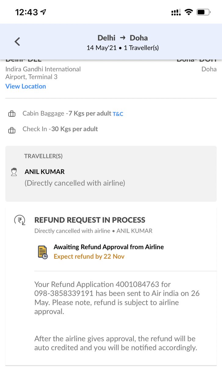 helloanil23's tweet photo. @airindiain @makemytrip 
6 months for refund, 😱really?
Which era are you living in.
Refund initiated on 26 May and transaction expected on 22 Nov.
So efficient.
Application number: 4001084763. 👇 https://t.co/x8JuoSpd6P
