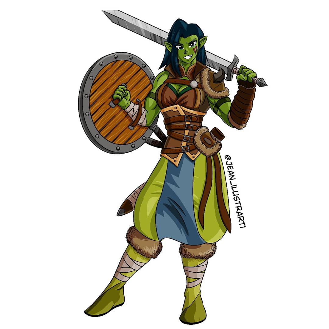 Tukasecondc's tweet photo. Aete que fiz inspirado pela personagem do @ dm.luan_abreum lá do insta!
#rpg #orc #dnd #character #fanart #drawing #t20 #barbarian #warrior #bealty #greem #she #barbarian #desenho #art https://t.co/dVJSCozKCo