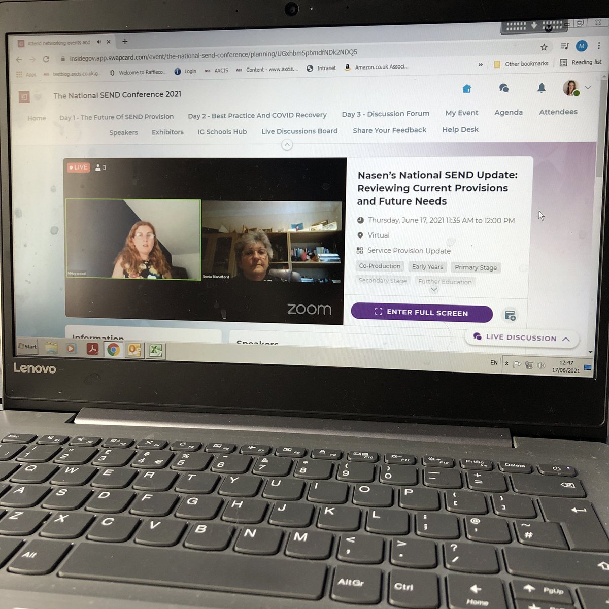 Our first online conference and so far so good! Thanks to the speakers and organisers, looking forward to the second day tomorrow <a href="/SENDConf/">National SEND Conference 2022</a> #send