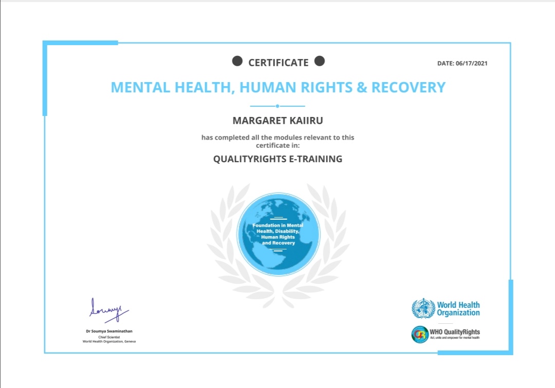 Maggie12519154's tweet photo. An accomplishment and hopefully a milestone in the campaign for quality rights
@BasicNeedsKenya #QualityRights #5WeekChallenge
@ChiromoHospGrp @CBMKenya @MOHmentalhealth @qualityrightske https://t.co/EKiTolXKFq