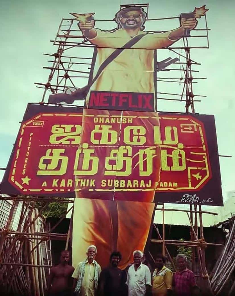harikraju's tweet photo. #JagameThandhiram OTT bomma ki Cut Out ante adi mari mamulu athi kadu .... enthaina ma aravolla tarvathe #Dhanush #Cutout https://t.co/tmSNbGcjkJ