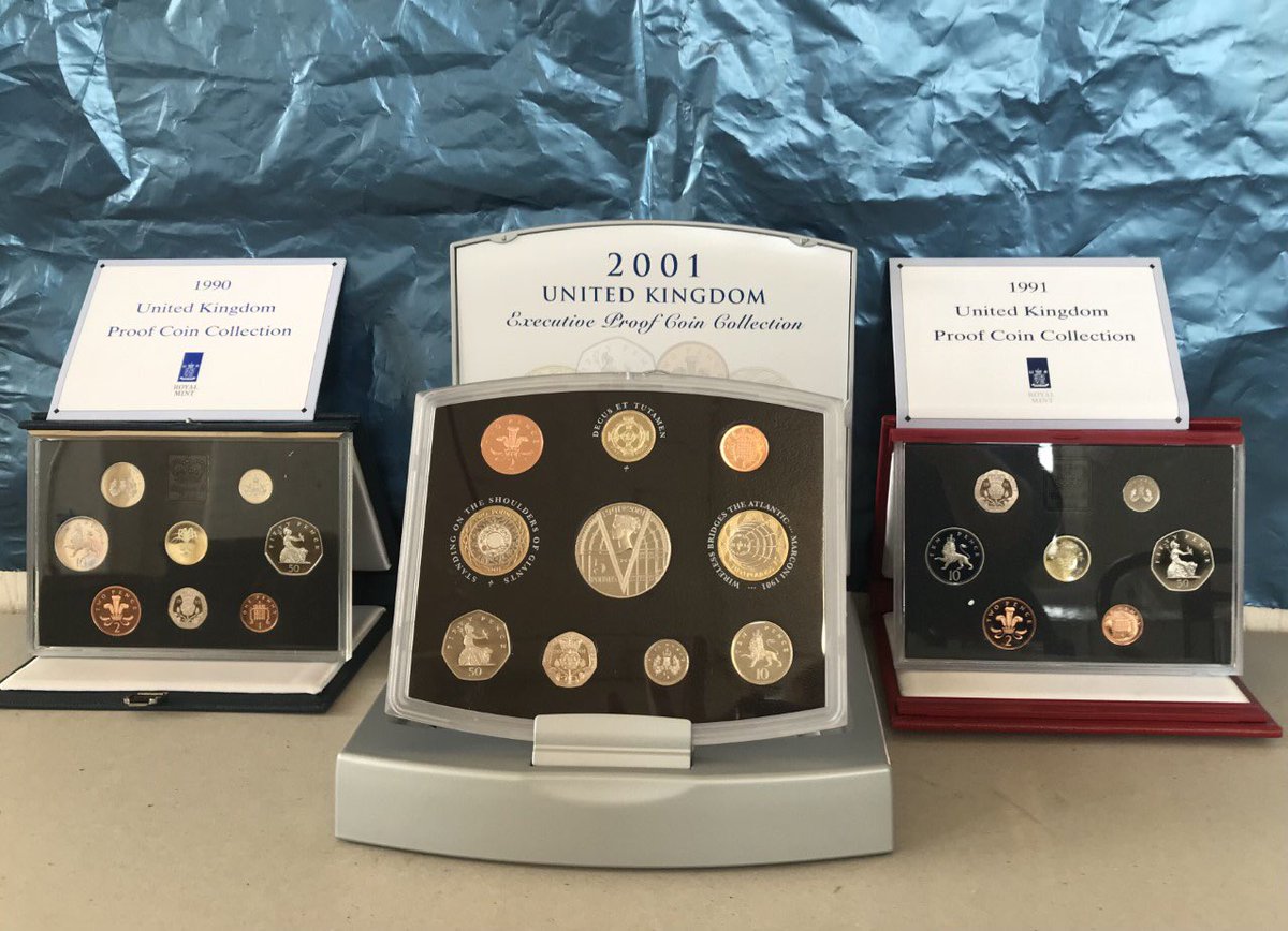 CoinGalleryUK's tweet image. Have a look at all our proof coin sets. We have standard, deluxe and exclusive proof sets in stock from a range of different years. Don’t miss out on these perfect condition coins. Go to coingallery.co.uk to find out more. #proofset #proofcoins #proofcoinset #royalmint