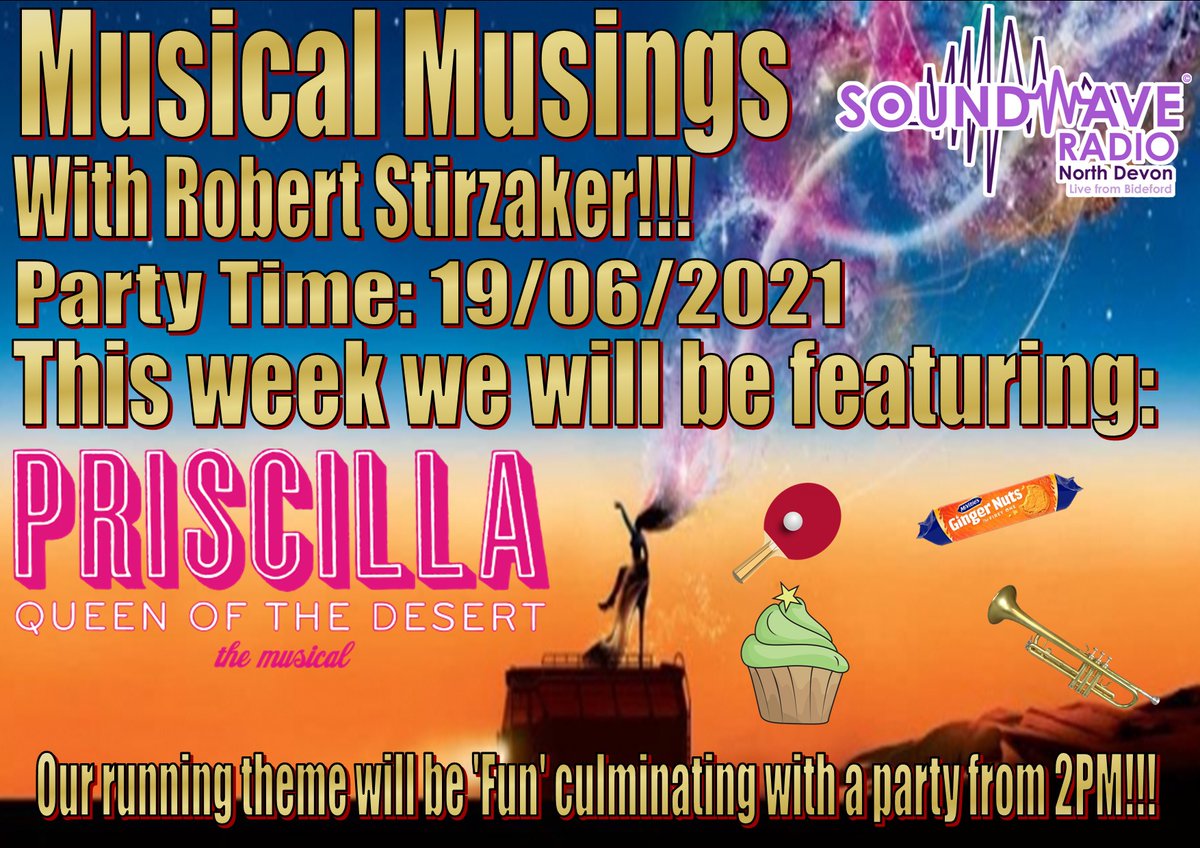 UpCloseRadio's tweet photo. Are you ready to party??? Join @Rwfstar1 with Musical Musings 1-3PM, we'll having a party right here on @SoundwaveDevon with Priscilla Queen of the Desert, Make sure to tune in as it's his last show before taking a sabbatical over the summer!!!
Tune in at: https://t.co/nQs3BvKvDl https://t.co/VECxq3FkxM