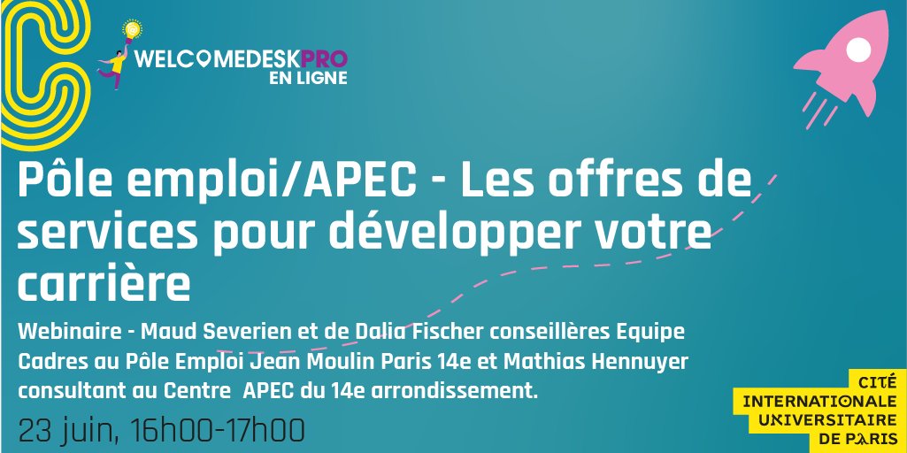 accessparisidf's tweet photo. Vous avez des questions sur les offres de services de @poleemploi_75 et @Apec_IDF à destination des jeunes diplômés et chercheurs internationaux ? Venez les poser lors du 3ème webinaire du #WelcomeDeskPro de la @ciup_fr !
https://t.co/3ASjPoAonj https://t.co/B9MbIaUdWp