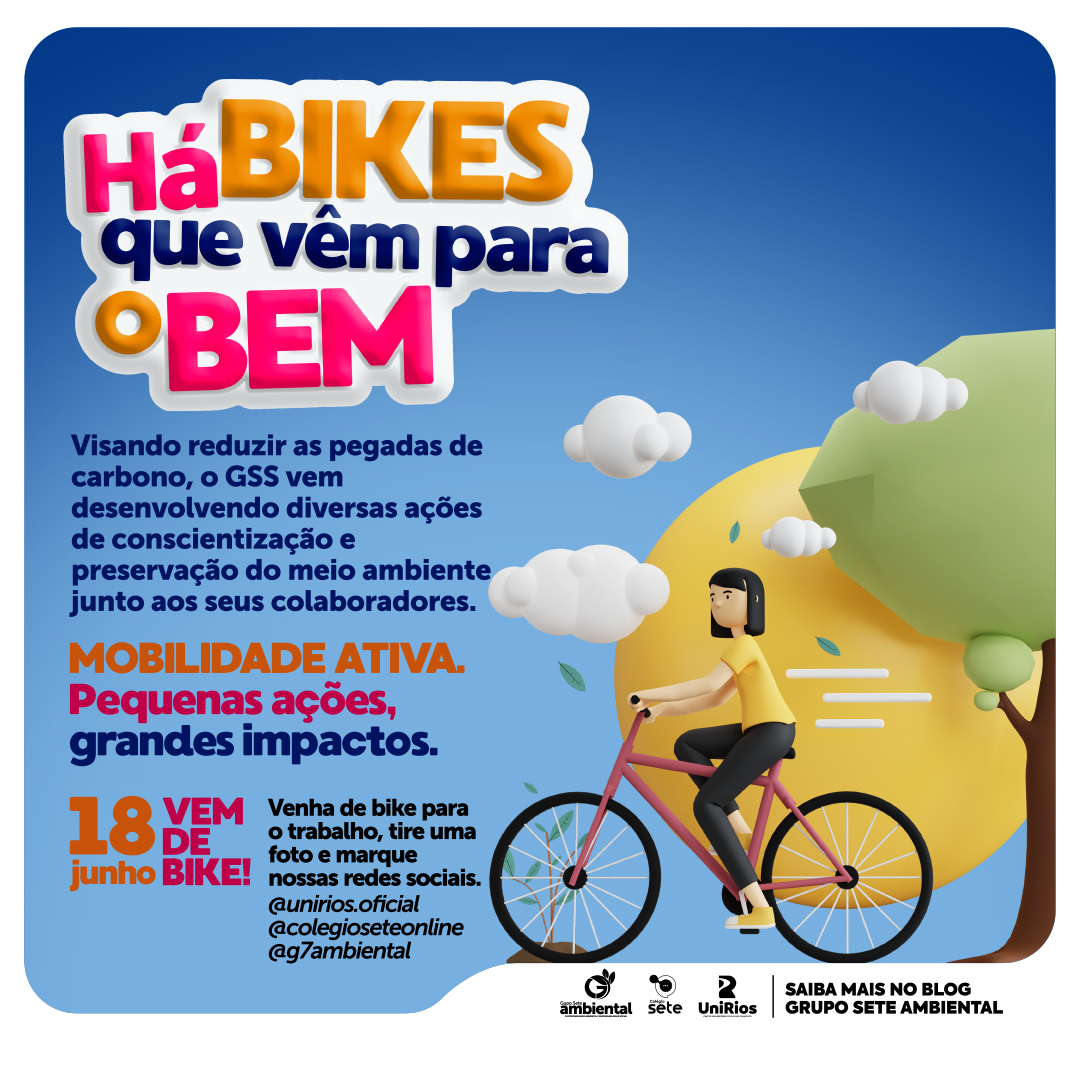 SeteOnline's tweet photo. 🚲 Andar de bike é muito prazeroso, contato com a natureza e atividade física, melhor ainda, quando sabemos que essa prática ajuda a preservar o meio ambiente.

🤜🤛 Junte-se a mais uma ação de conscientização ambiental e diminuição dos impactos sobre a biodiversidade. https://t.co/ODXRJ2NIkG