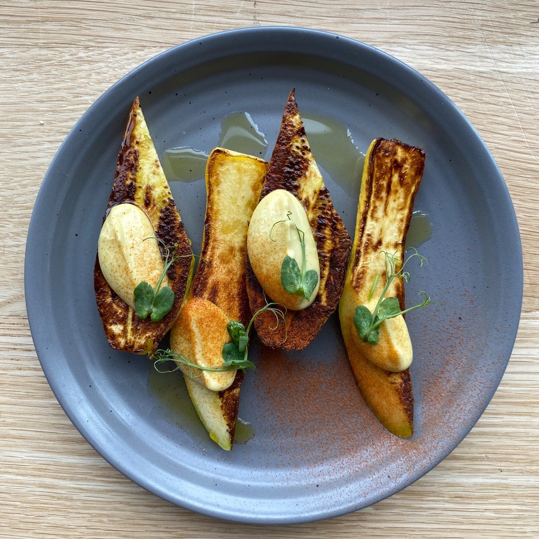 redbird_atl's tweet photo. A summer stunner! Griddled local squash with miso dressing and tomato salt. So fresh and savory - on the menu all summer long!
_____________________

#flyredbirdfly #redbird #atlantarestaurants #westside #atlanta #ATL #culina https://t.co/rfOo2p5bzi