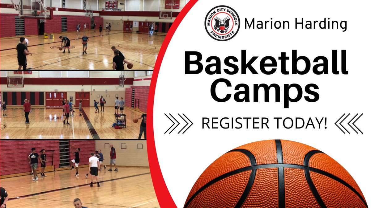 MCSPresidents's tweet photo. 🏀 Ready to shoot some hoops? Registration into our 2021 Marion Basketball Camp is NOW! Our camp is directed by Coach Jamie Pearson and is open to students grades K-9 from ALL districts. ➡️ For more information, contact Coach Pearson: (740) 244-3994. #WeRPrexies https://t.co/evmahR17RA