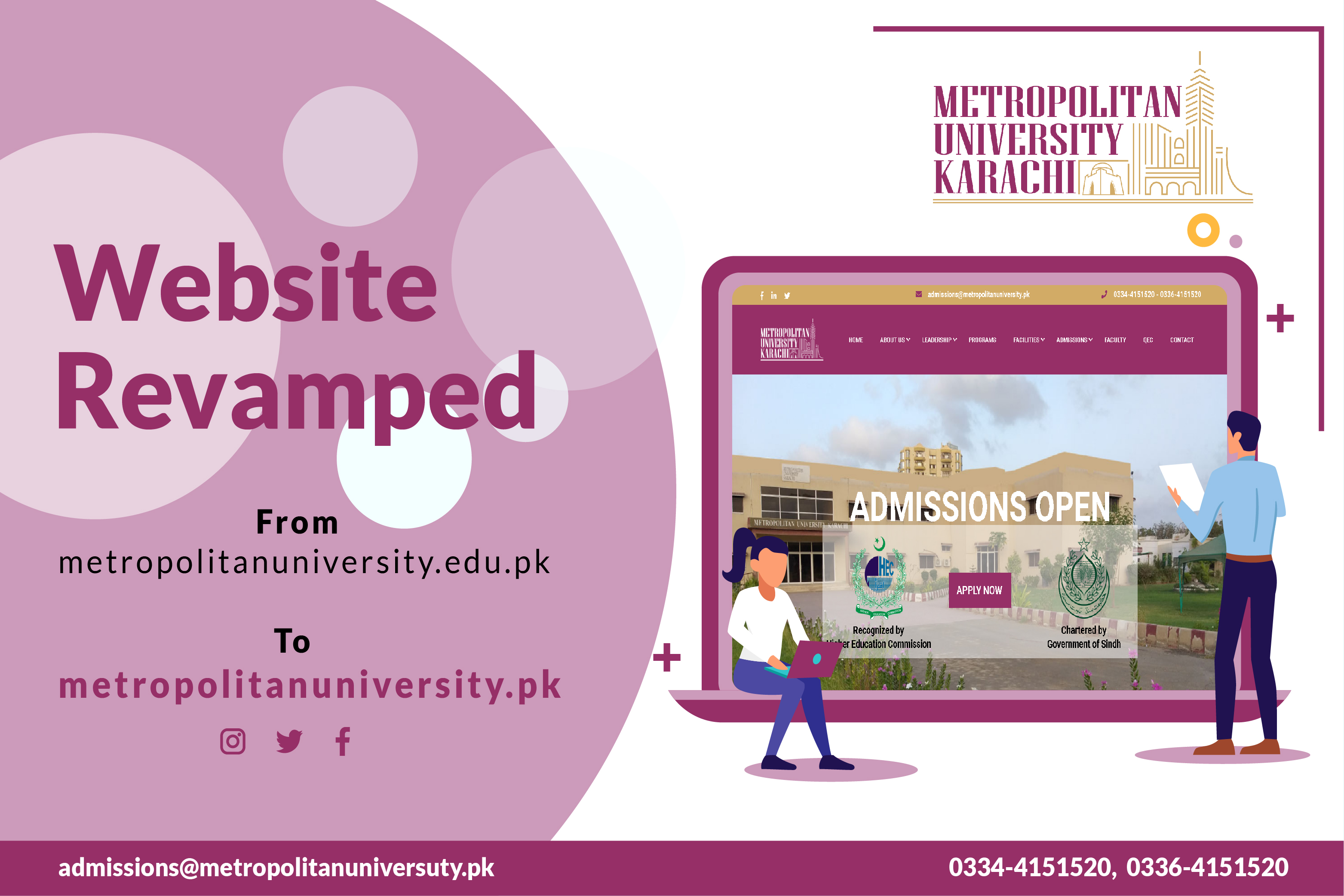 Metropolitan University Karachi (MetropolitanUn2) / Twitter
