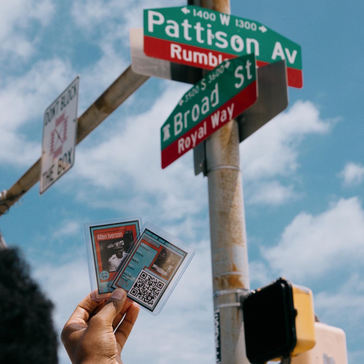 cjxwolfe's tweet photo. I I CREATED THESE @alleniverson TRADING CARDS. I TOOK THE PHOTOS OF A.I IN 2019. DESIGNED THE CARD IN 2021. ❤️🔔 SIXERS IN 7. WHO WANT ONE? https://t.co/vc5WPPMe8G