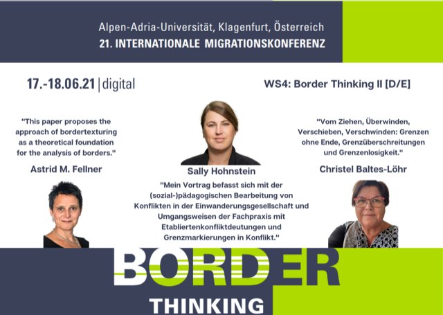 NamLitCult's tweet photo. @AstridFellner presenting her approach of #bordertexturing at the Internationale Migrationskonferenz at @alpenadriauni #bordertextures #CulturalBorderStudies  @unigr_cbs #Borderthinking https://t.co/61AVVzk683