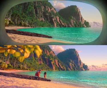 𝕂𝕊𝕋 カスト Disney の オラフの生まれた日 で生まれたばかりのオラフがオーケンに夏 の写真を見せてもらうことで夏を好きになるんだけど その写真の中には アナ雪2 や ズートピア 塔の上のラプンツェル モアナと伝説の海 の背景が